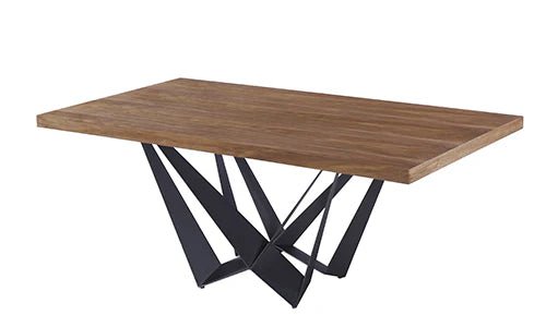 Mesa de comedor negra industrial única - Daaq Interiores